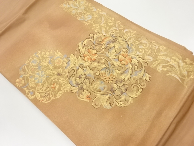 花唐草模様織出し名古屋帯